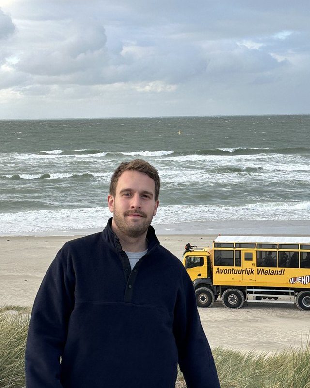 Nicolas sur la plage de Vlieland